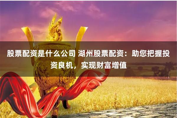 股票配资是什么公司 湖州股票配资：助您把握投资良机，实现财富增值